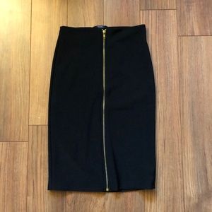 Black Midi Pencil Skirt